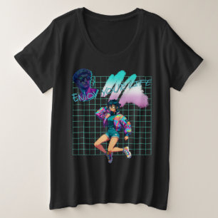 Geniet van je leven grote maat t-shirt