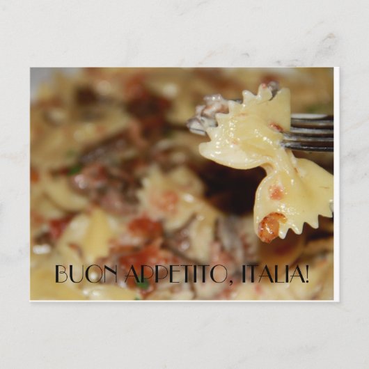 Geniet van je maaltijd in het Italiaans Briefkaart (Voorkant)