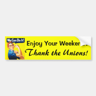 Geniet van je weekend? Bumpersticker