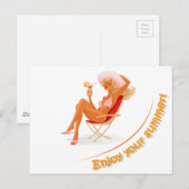 Geniet van je zomer briefkaart (Voorkant / Achterkant)