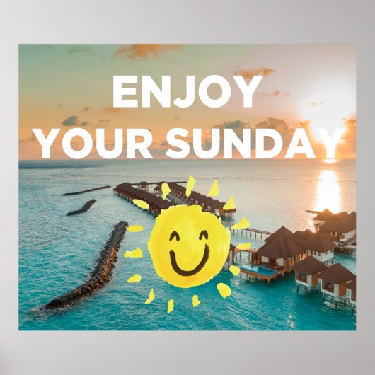 Geniet van je zondag poster (Voorkant)