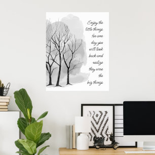 Geniet van Kleine Dingen Inspirerende Levenscitaat Poster