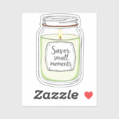 Geniet van kleine momenten Jar Candle Sticker (Vel)