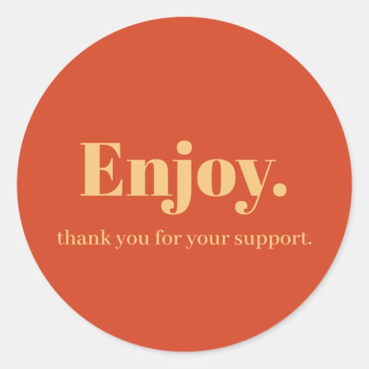 Geniet van ontwerp voor zakelijke Sticker (Voorkant)