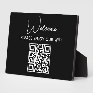 Geniet van onze WiFi WIFI Welkom QR Code Fotoplaat