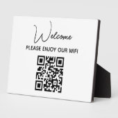 Geniet van onze WiFi | WIFI Welkom QR Code Fotoplaat (Zijkant)