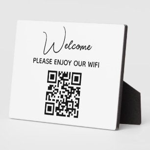 Geniet van onze WiFi   WIFI Welkom QR Code Fotoplaat