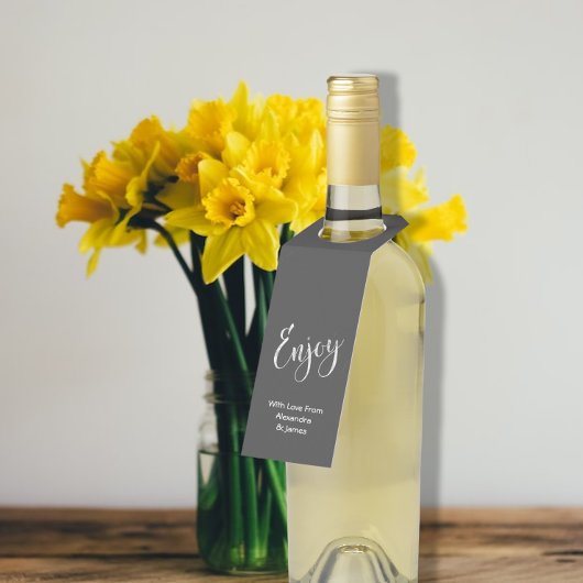 Geniet van persoonlijk gepersonaliseerd alkboard flessenhanger