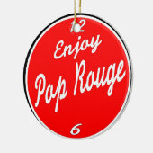 Geniet van Pop Rouge Keramisch Ornament (Links)