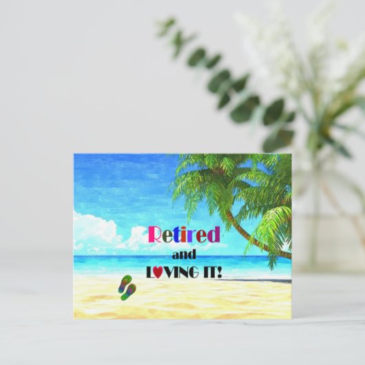 Geniet van rust! briefkaart (Staand voorkant)