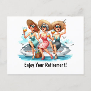 Geniet van uw pensioen dames briefkaart