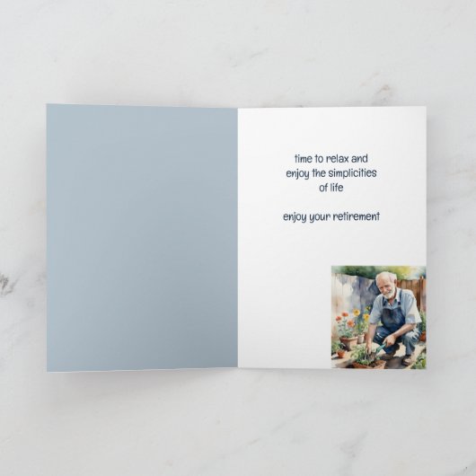 Geniet van uw pensioen tuinieren tuinen kaart (Binnen)