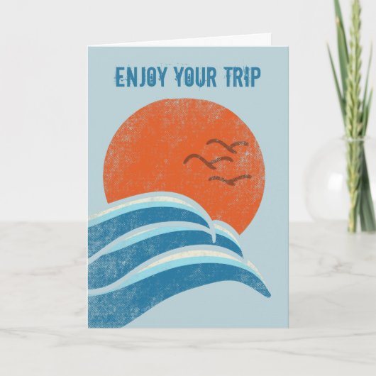Geniet van uw Trip Retro Weaves en Sun Greeting Kaart (Voorkant)