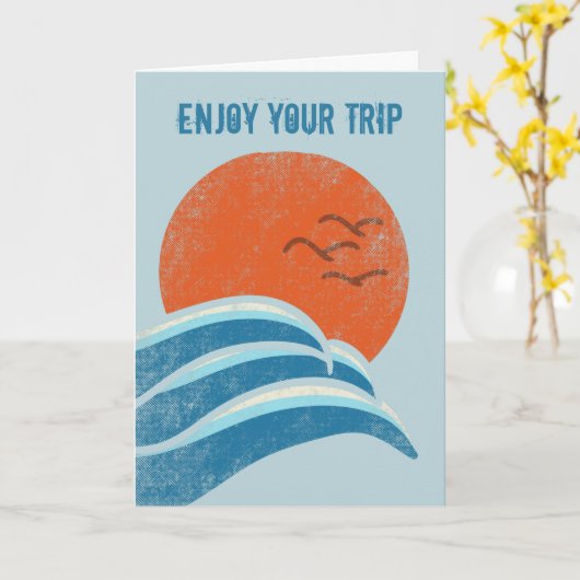 Geniet van uw Trip Retro Weaves en Sun Greeting Kaart (Gele Bloem)
