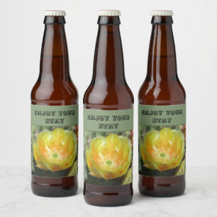 Geniet van uw verblijf Cactus Flower Southwest Hom Bier Etiket