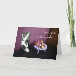 Geniet van uw verjaardagscake… kaart