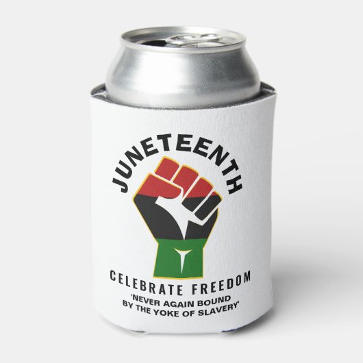 Geniet van vrijheid JUNETEENTH Blikjeskoeler (Blikje Voorkant)