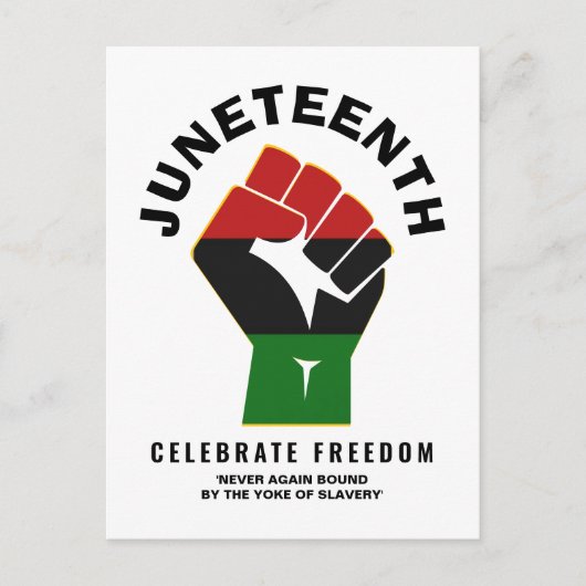 Geniet van vrijheid JUNETEENTH Briefkaart (Voorkant)