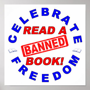 Geniet van vrijheid! Lees een BANNED Book! Poster