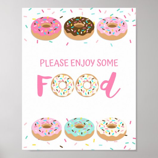 Geniet van wat pink-donut-prinkestiket poster (Voorkant)