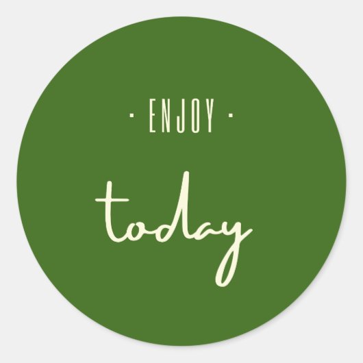 geniet vandaag. Stickers (Voorkant)