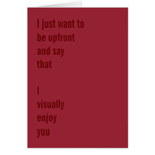 Geniet visueel van Frank Naughty Compliment Kaart