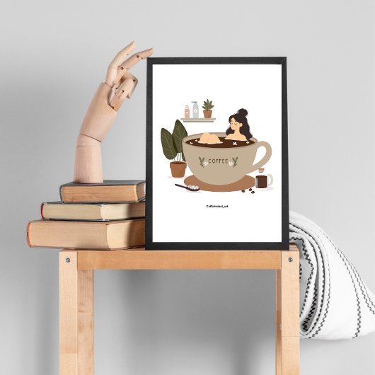 Genieten met wat koffie poster