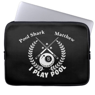 Genieten van biljart met een passie voor competiti laptop sleeve