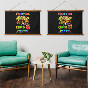 Genieten van de keuken op Cinco de Mayo Hangend Wandkleed