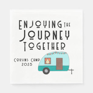 Genieten van de reis samen Retro Camper Servet