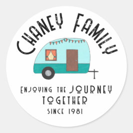 Genieten van het Journey Cousins Camp Ronde Sticker