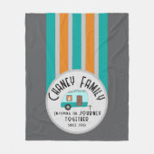 Genieten van het leven samen Retro Camper Fleece Deken (Voorkant)
