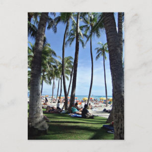 Genieten van Waikiki Beach Briefkaart