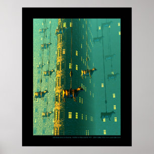 Génisses dans la brume - Heifers in de mist Poster