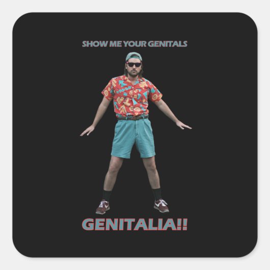 Genital Dance Vierkante Sticker (Voorkant)