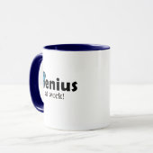 Genius at work, Customizable Text Office Mug (Devant gauche)