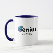 Genius at work, Customizable Text Office Mug Mok (Links)