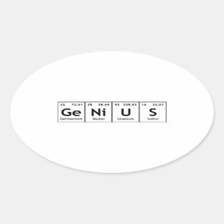 GeNiUS Chemistry Periodic Table WordElements Ovale Sticker