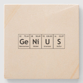 GeNiUS Chemistry Periodic Table WordElements Stenen Onderzetter
