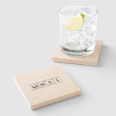 GeNiUS Chemistry Periodic Table WordElements Stenen Onderzetter (Zijkant)