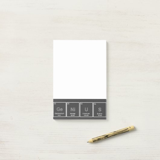 GeNiUS Éléments de table périodique Post-it Notes (Sur un bureau)