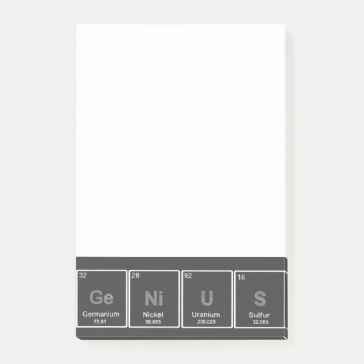 GeNiUS Éléments de table périodique Post-it Notes (Devant)