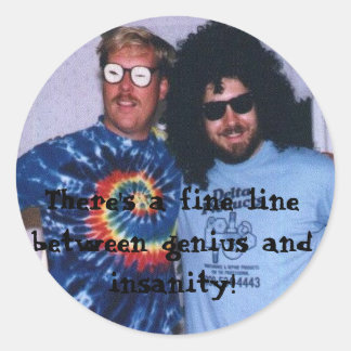 Genius krankzinnigheid Sticker (klein)