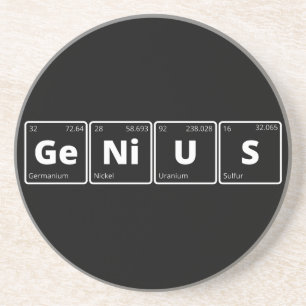 Genius - Periodic Table Zandsteen Onderzetter