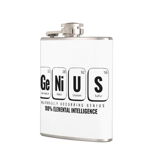 GENiUS Periodiek Systeem - Funny Science Design Heupfles (Links)