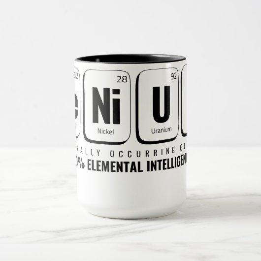 GENiUS Periodiek Systeem - Funny Science Design Mok (Midden)