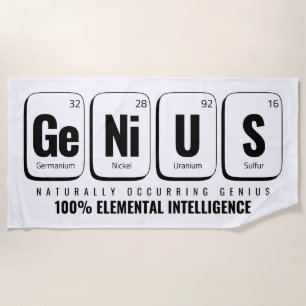 GENiUS Periodiek Systeem - Funny Science Design Strandlaken