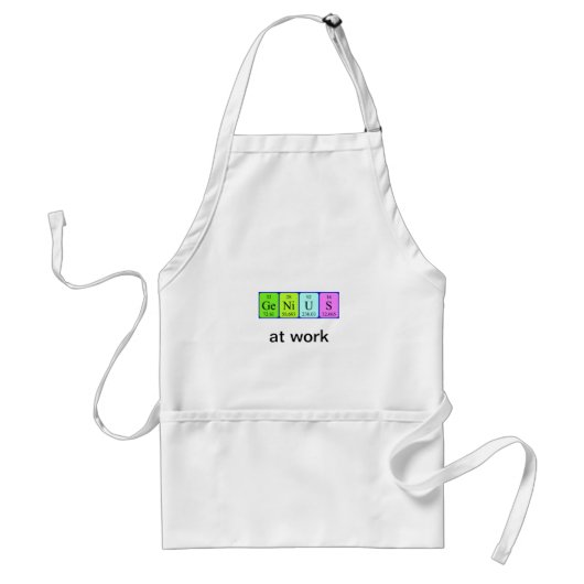 Genius periodiek table name apron standaard schort (Voorkant)