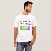 Genius periodiek table name shirt (Voorkant volledig)
