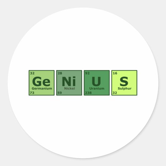 Genius Ronde Sticker (Voorkant)
